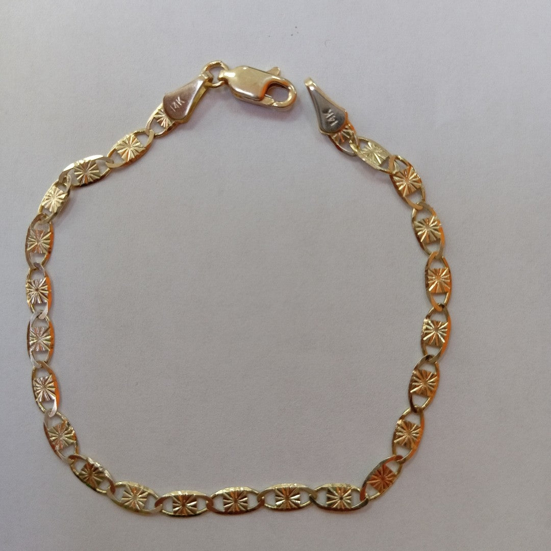 PULSERAS GUCHI ORO 14K 18 CM 2.8 GR (NUEVO)