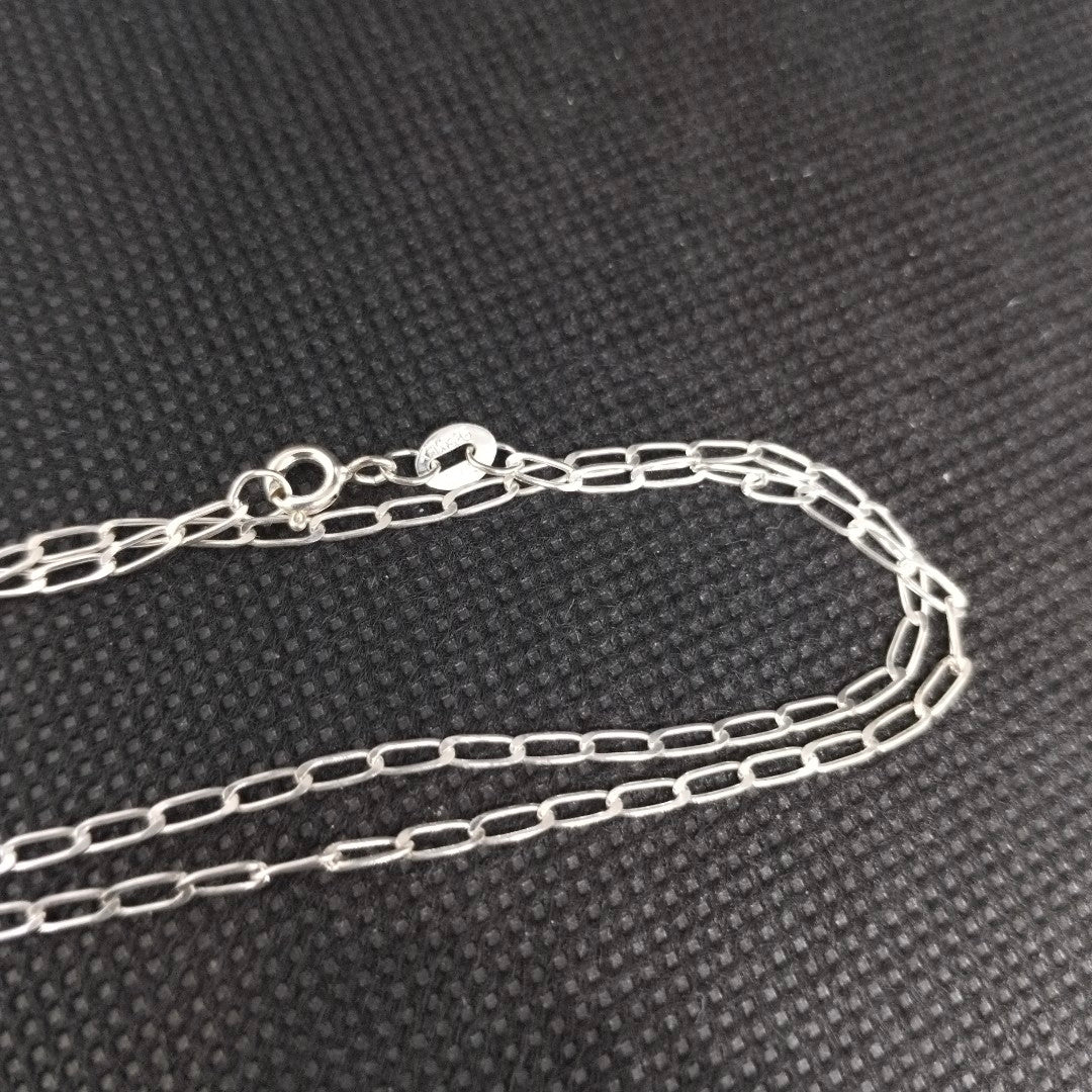CADENA TEJIDO ESLABONES PLATA .925 55 CM 2.8 GR (NUEVO)