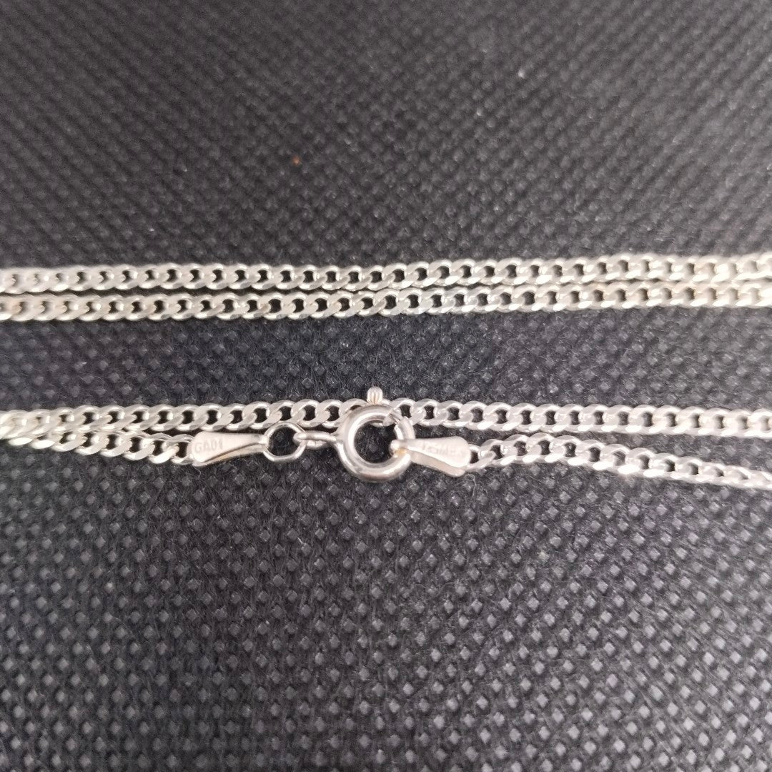 CADENA TEJIDO BARBADO PLATA .925 60 CM 5.6 GR (NUEVO)