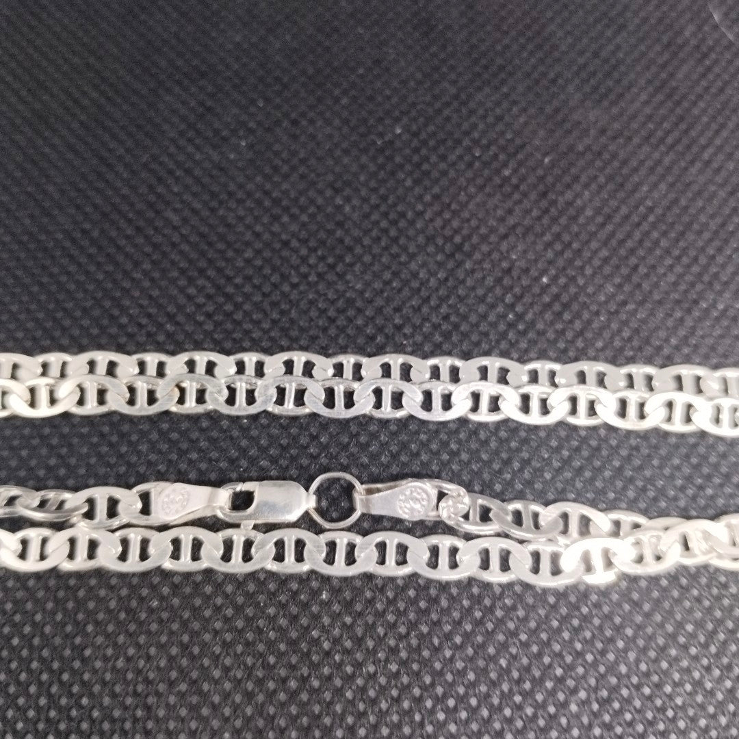 CADENA TEJIDO GUCHI PLATA .925 55 CM 12.9 GR (NUEVO)