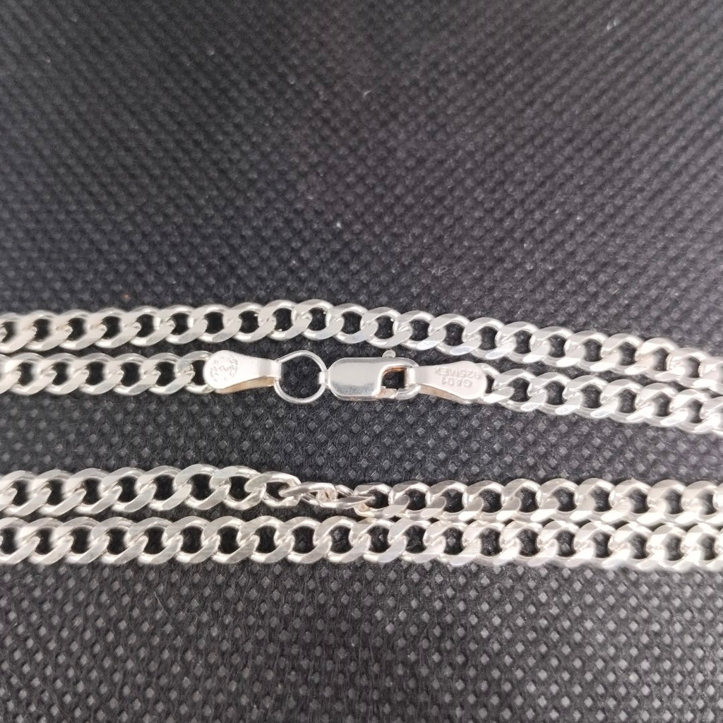 CADENA TEJIDO BARBADO PLATA .925 55 CM 12.7 GR (NUEVO)