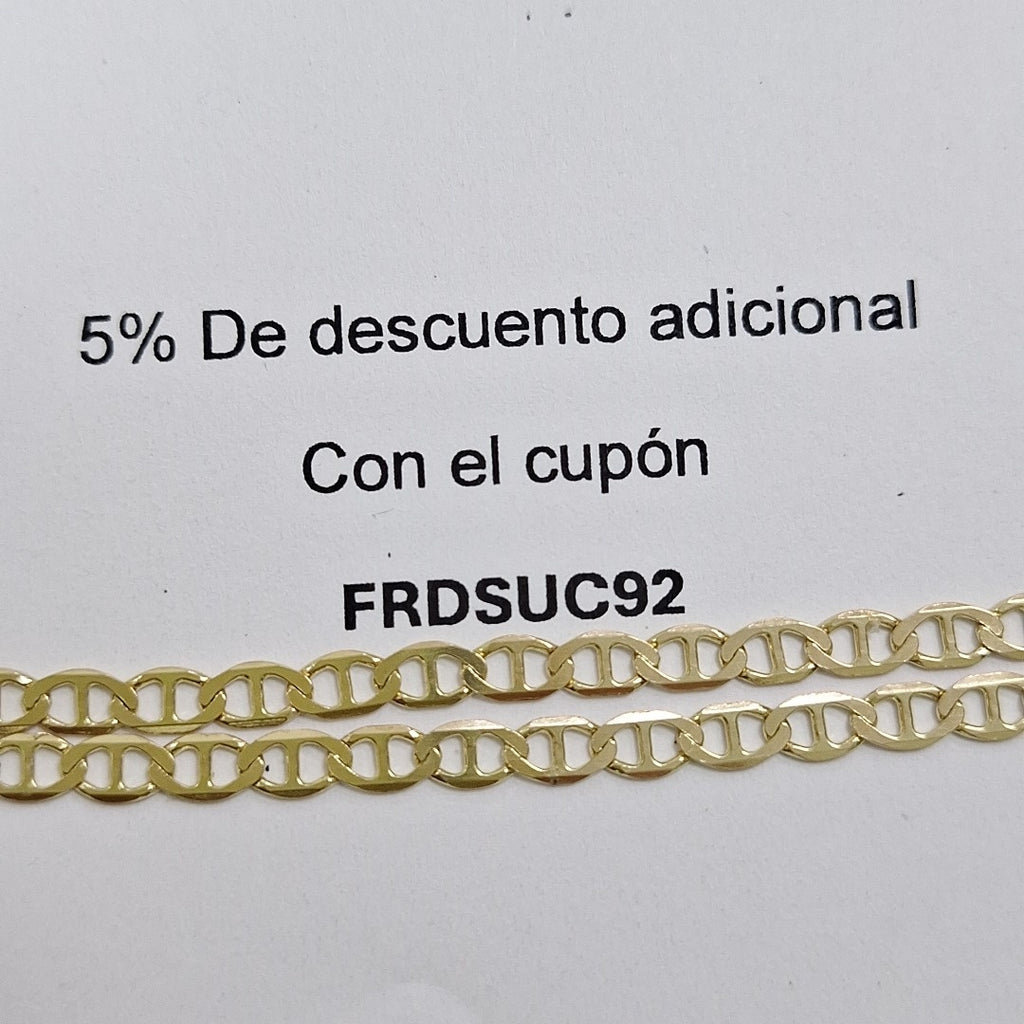PULSERAS TEJIDO MARINERA ORO 14K 21 CM 3.4 GR (NUEVO)