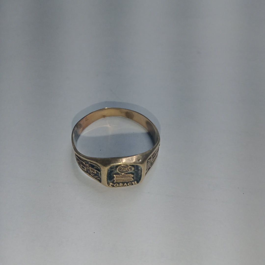ANILLO DE GRADUACIÓN ORO 10 K 2.6 GRMS (SEMINUEVO)