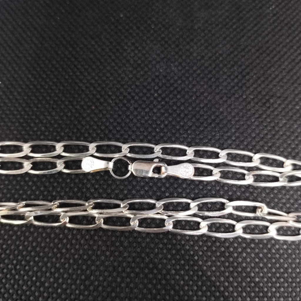 CADENA TEJIDO ESLABONES PLATA .925 60 CM 10.6 GR (NUEVO)