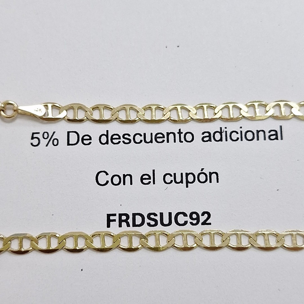 PULSERAS TEJIDO MARINERA ORO 14K 18 CM 2.9 GR (NUEVO)