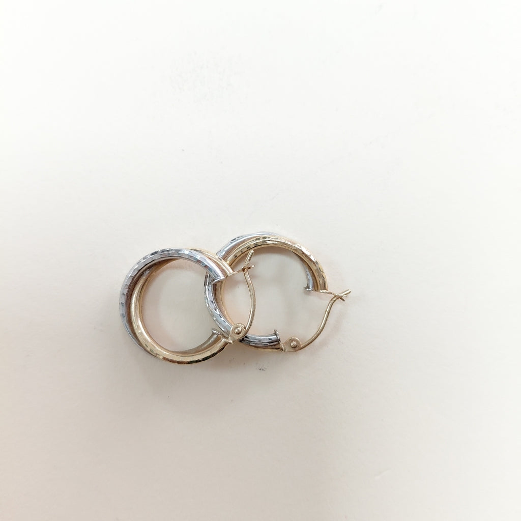 ARRACADAS PAR ORO COMBINADO 14 K 1.2 GRMS (SEMINUEVO)