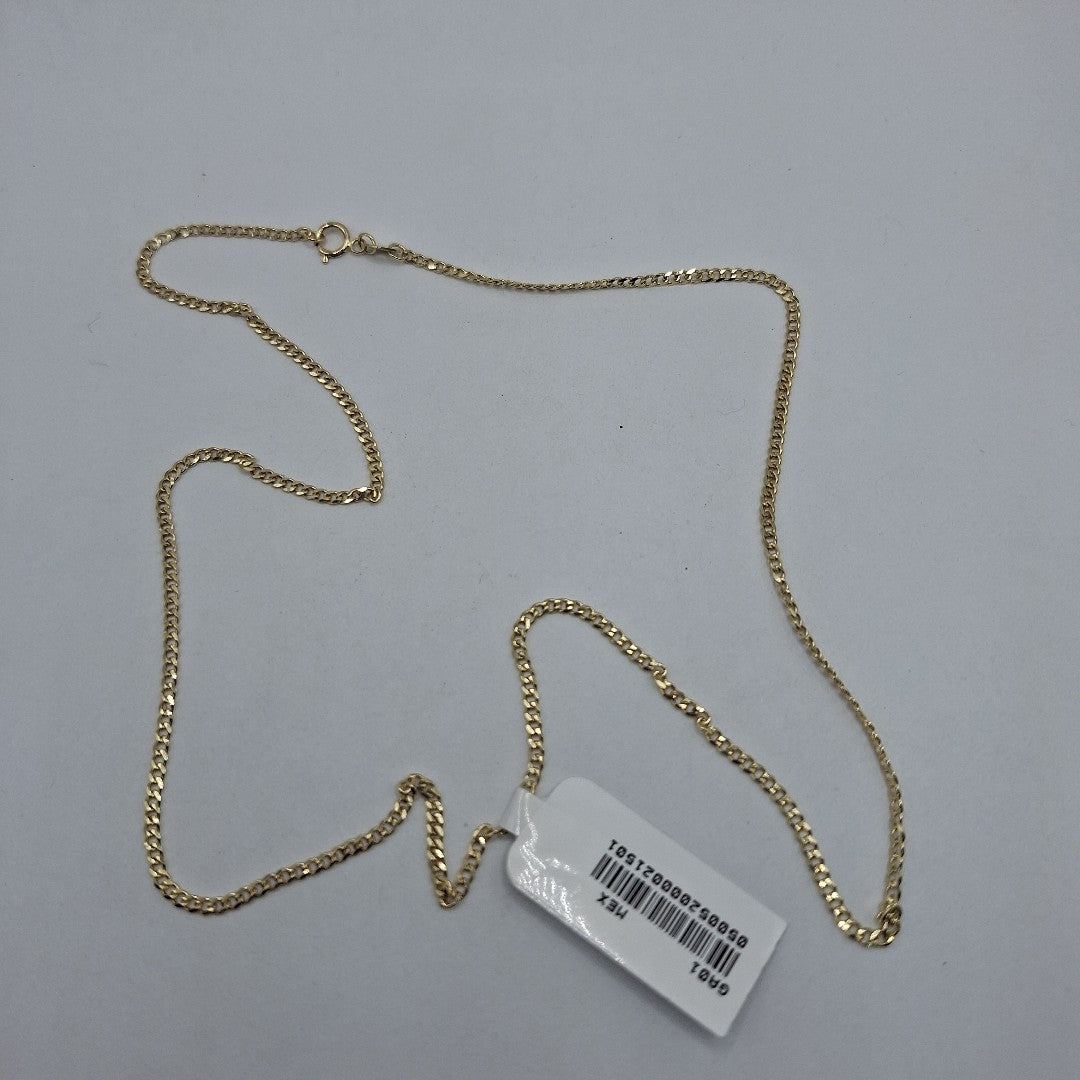 CADENAS TEJIDO BARBADA ORO 10K 50 CM 3.5 GR (NUEVO)