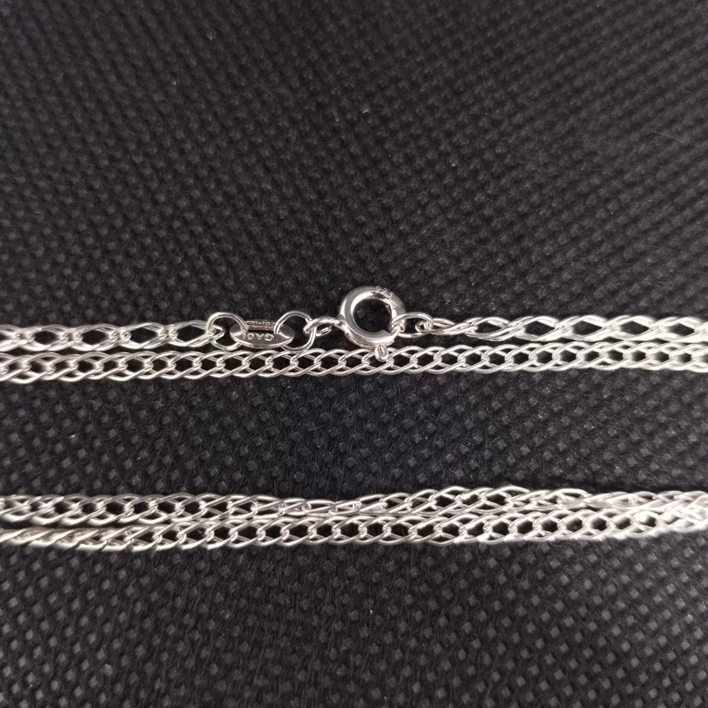 CADENA TEJIDO ESLABONES PLATA .925 50 CM 3.5 GR (NUEVO)