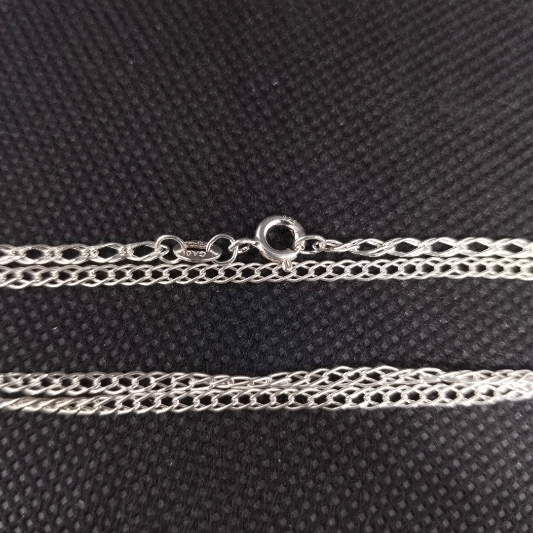 CADENA TEJIDO ESLABONES PLATA .925 50 CM 3.5 GR (NUEVO)