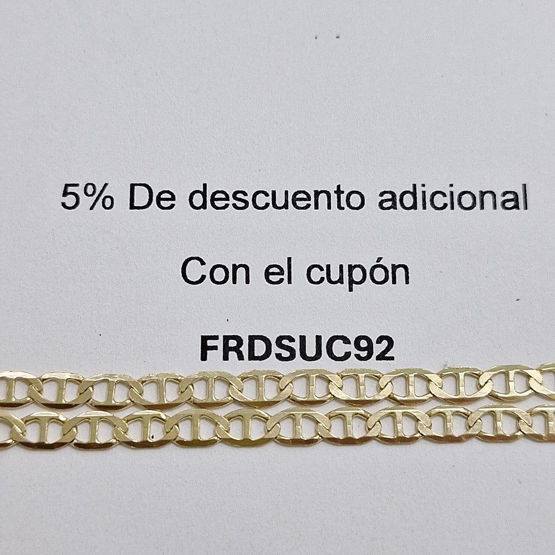 PULSERAS TEJIDO MARINERA ORO 14K 16 CM 3 GR (NUEVO)