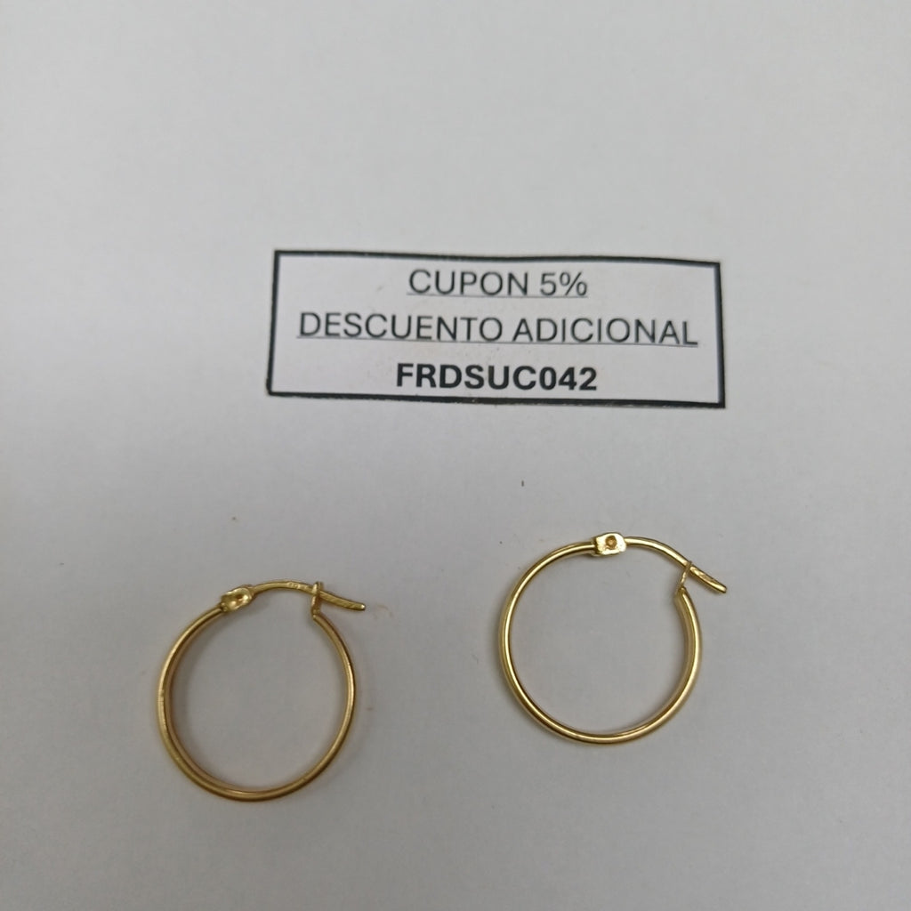 ARRACADAS PAR ORO 14 K 2.3 GRMS (SEMINUEVO)