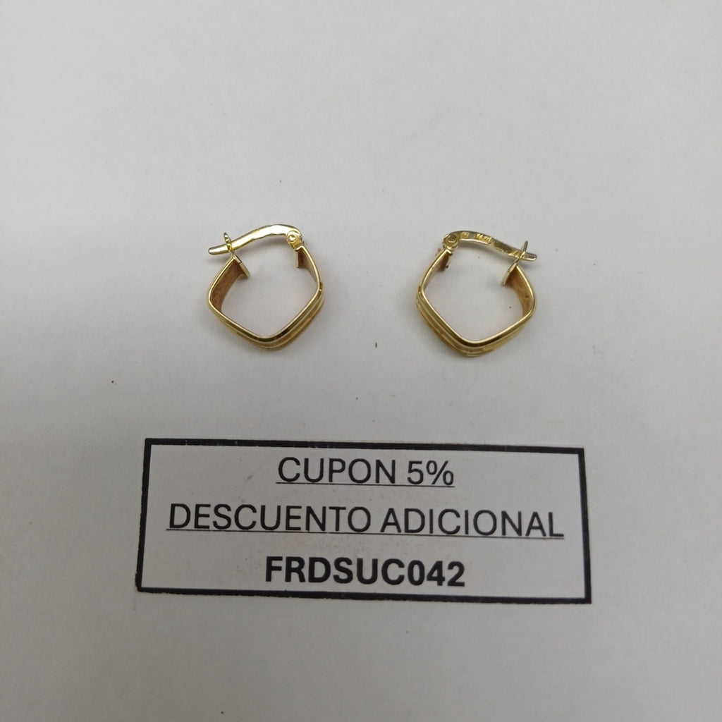 ARRACADAS PAR ORO 14 K 1.5 GRMS (SEMINUEVO)