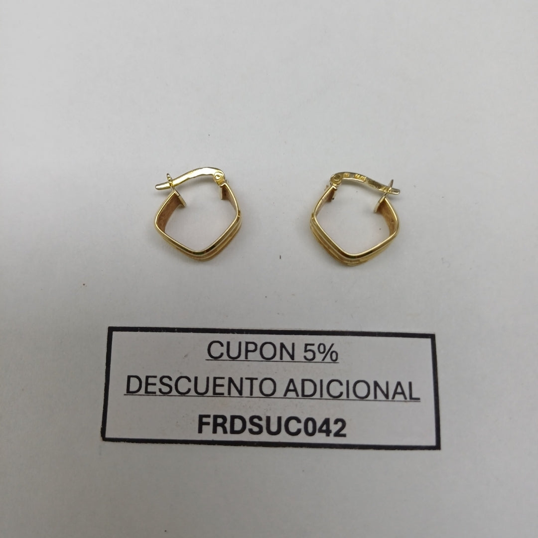ARRACADAS PAR ORO 14 K 1.5 GRMS (SEMINUEVO)