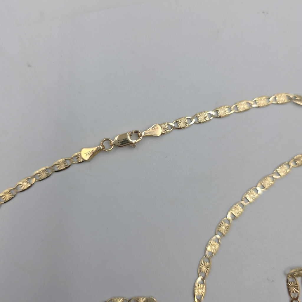 CADENAS TEJIDO GUCHI ORO 14K 55 CM 6.9 GR (NUEVO)