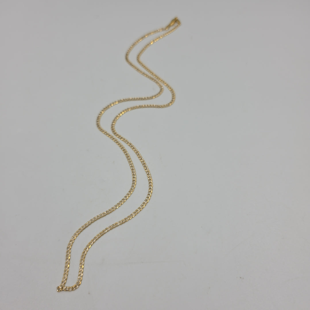 CADENAS BARBADA DIAMANTADA ORO 14K 60 CM 6.1 GR (NUEVO)