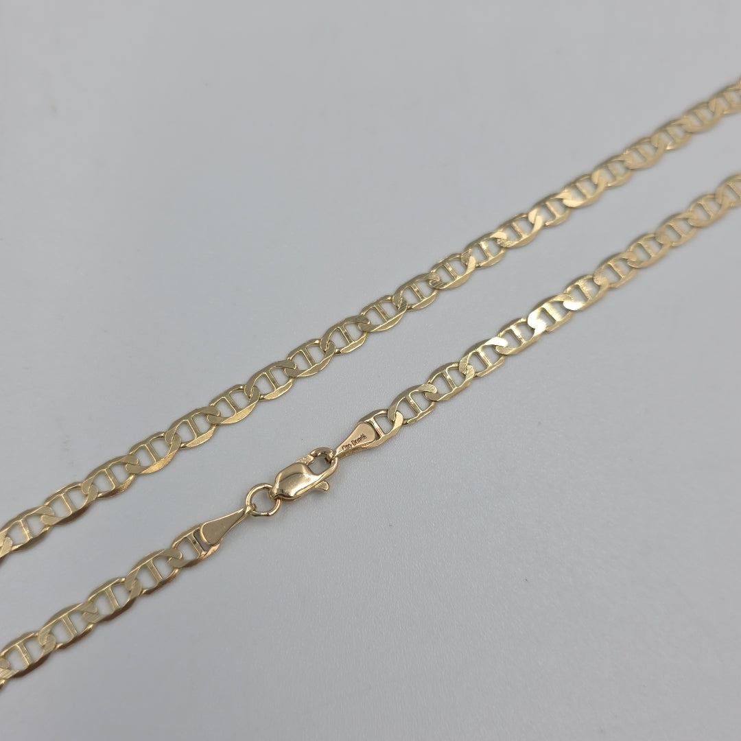 CADENAS TEJIDO MARINERA ORO 14K 55 CM 7.8 GR (NUEVO)