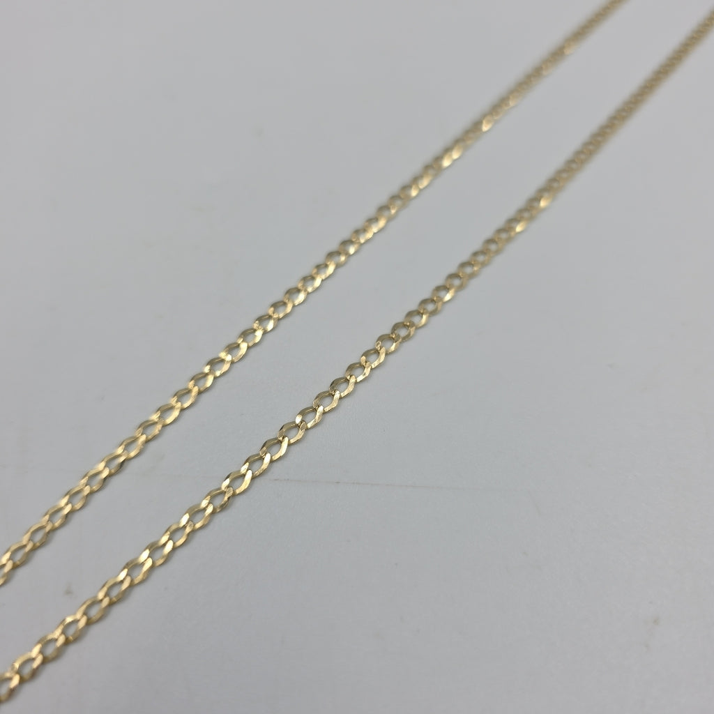 CADENAS TEJIDO BARBADA ORO 14K 60 CM 5.4 GR (NUEVO)