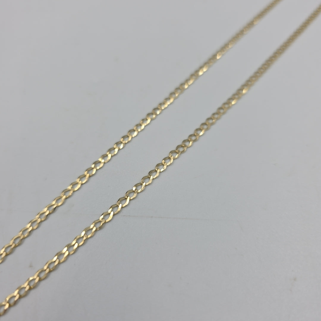 CADENAS TEJIDO BARBADA ORO 14K 60 CM 5.4 GR (NUEVO)