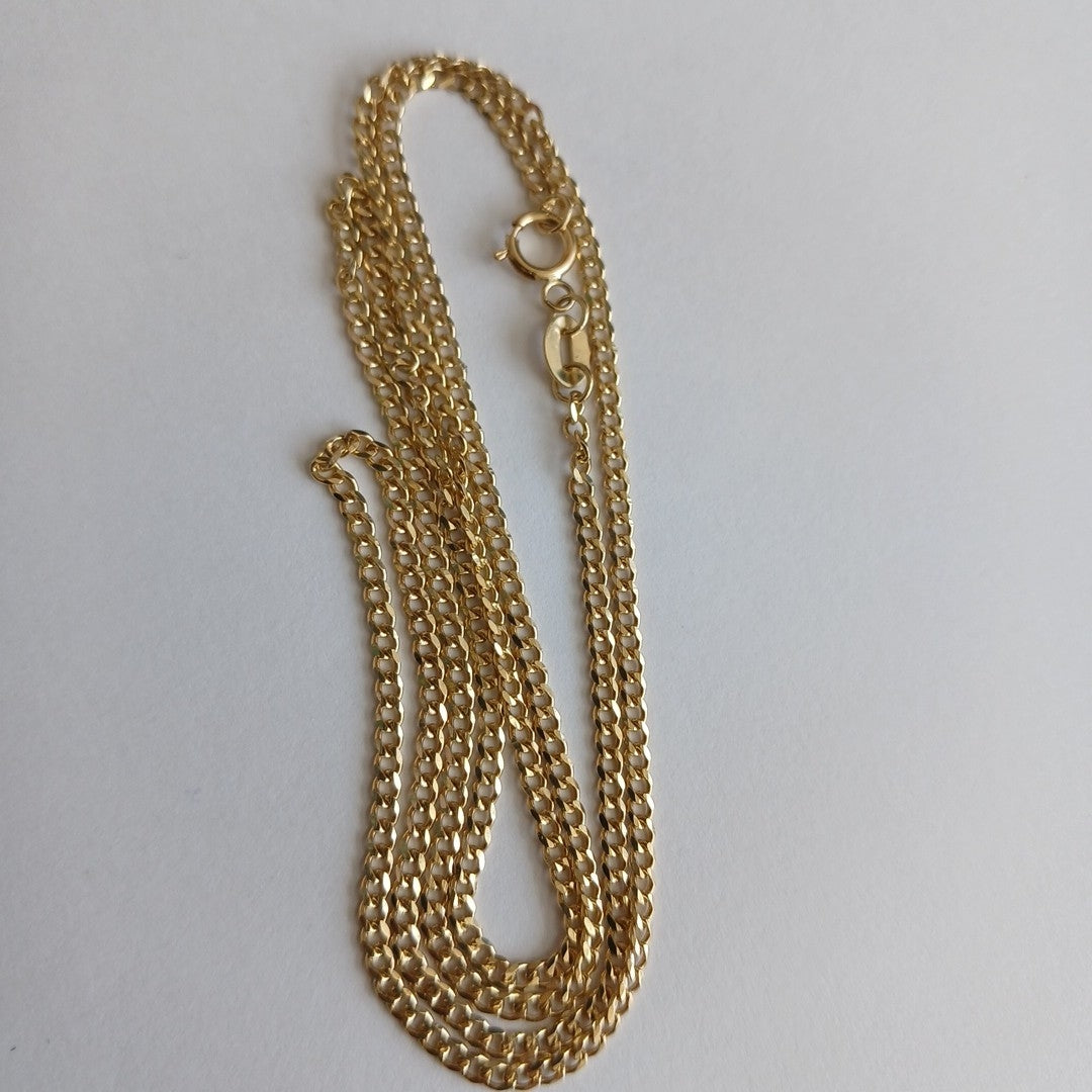 CADENAS TEJIDO BARBADA ORO 10K 55 CM 3.8 GR (NUEVO)