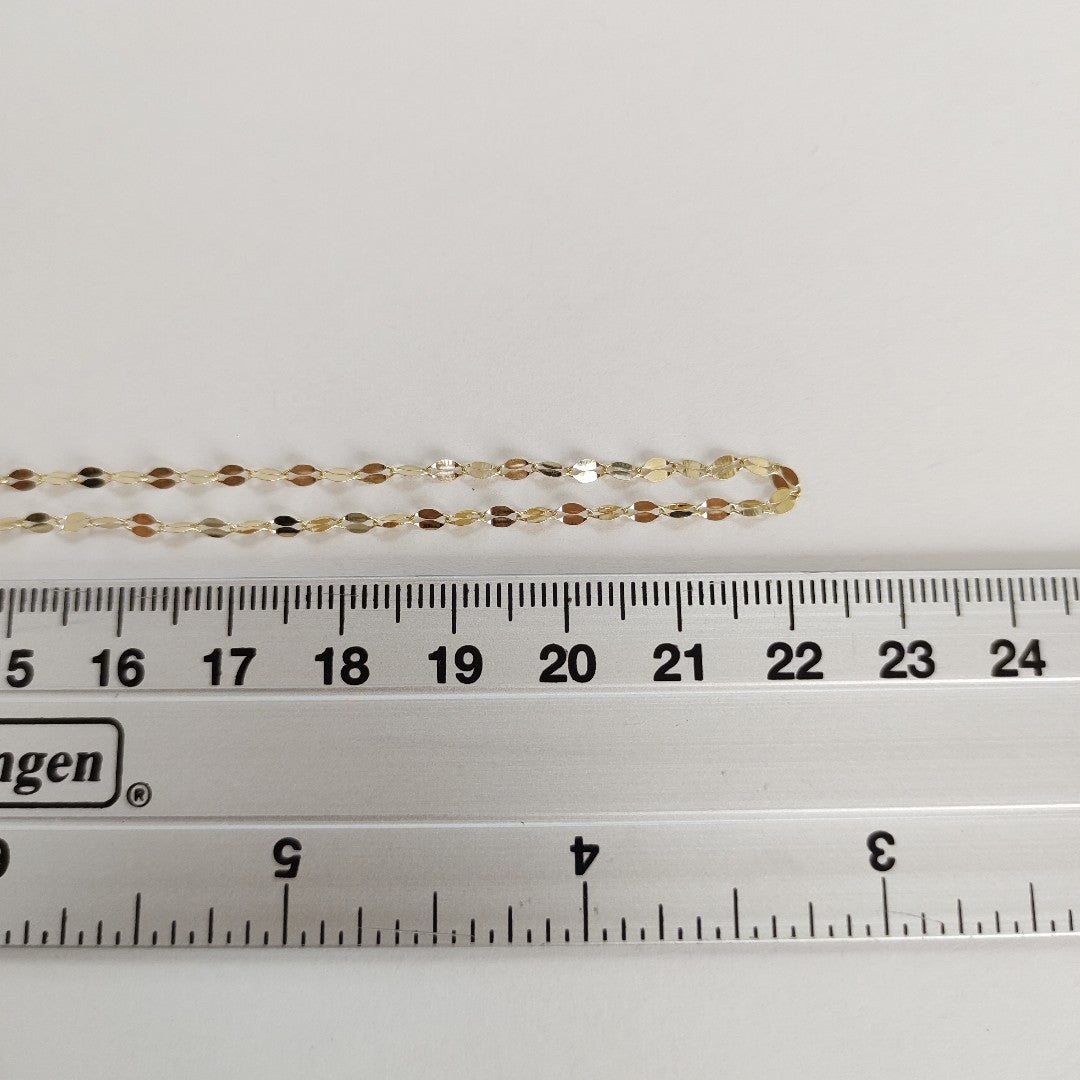 CADENAS TEJIDO ESPECIAL ORO 10K 40 A 45 CM 0.9 GR (NUEVO)