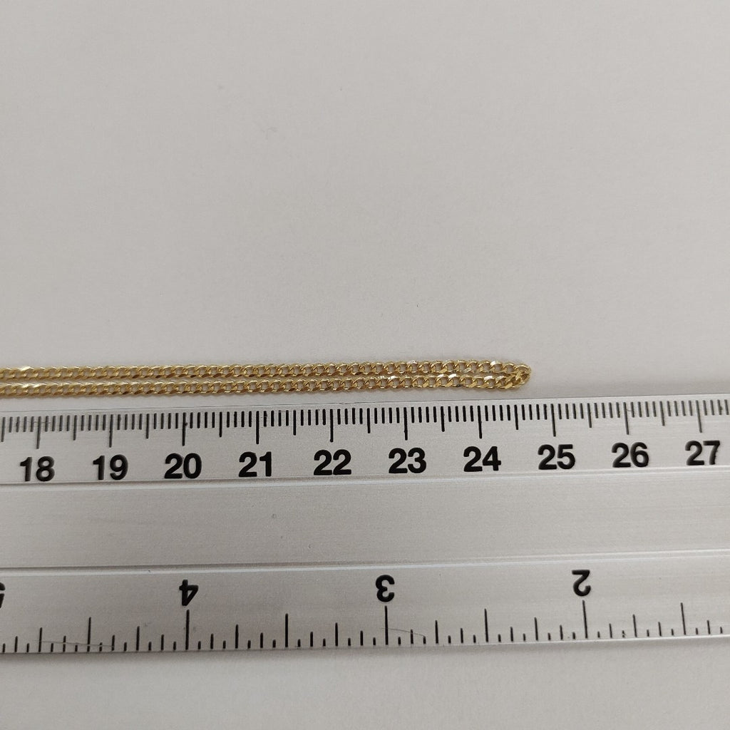 CADENAS TEJIDO BARBADA ORO 10K 50 CM 3.5 GR (NUEVO)