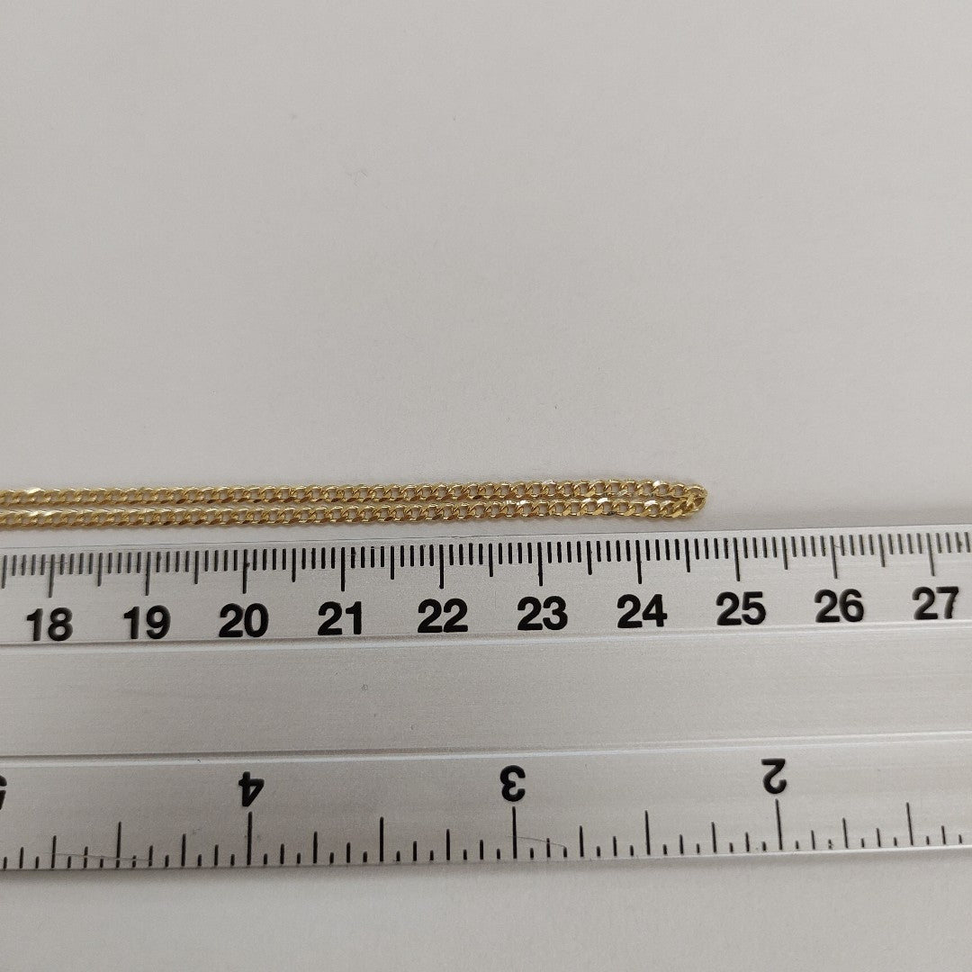 CADENAS TEJIDO BARBADA ORO 10K 50 CM 3.5 GR (NUEVO)