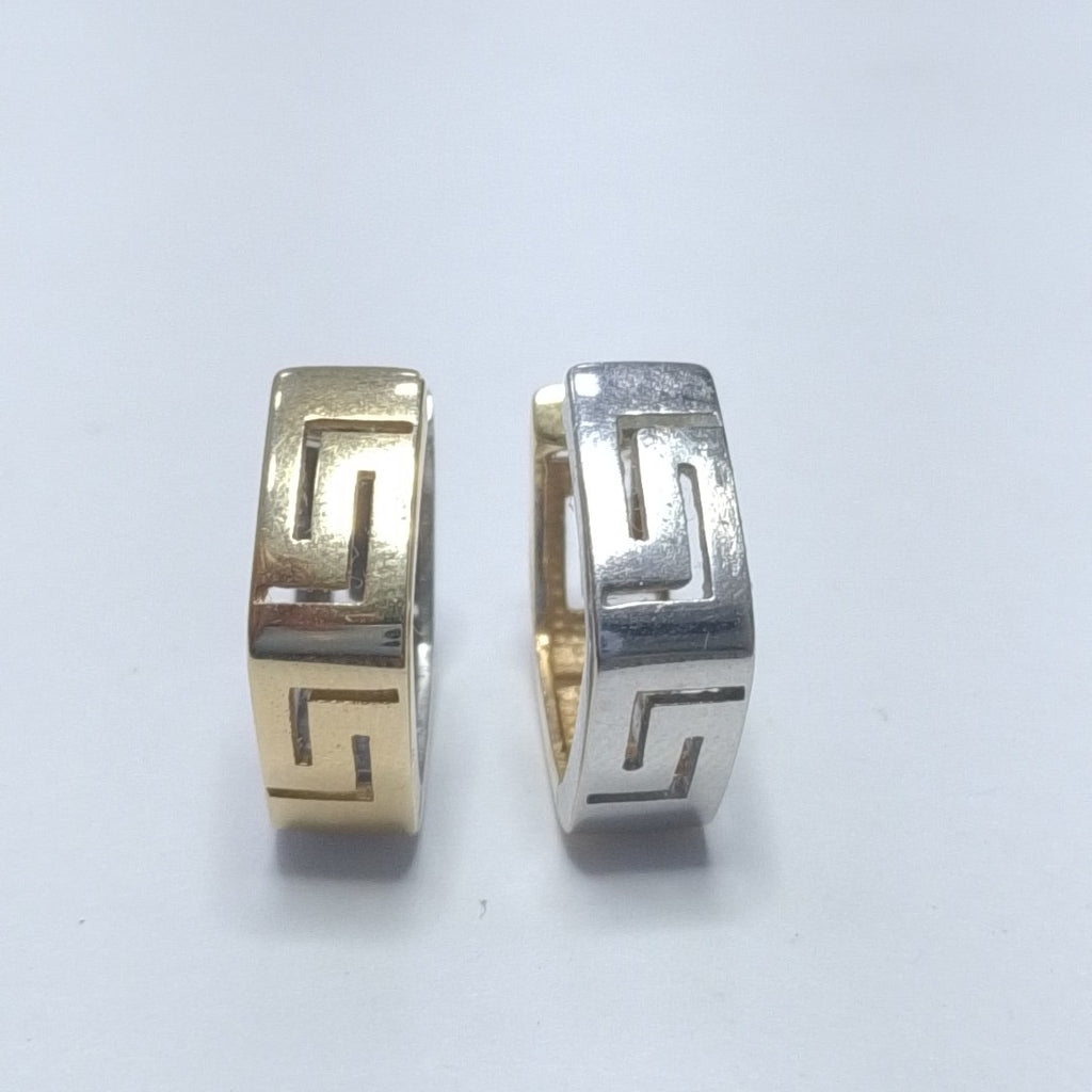 ARRACADAS PAR ORO COMBINADO 14 K 4,20 GRMS (SEMINUEVO)