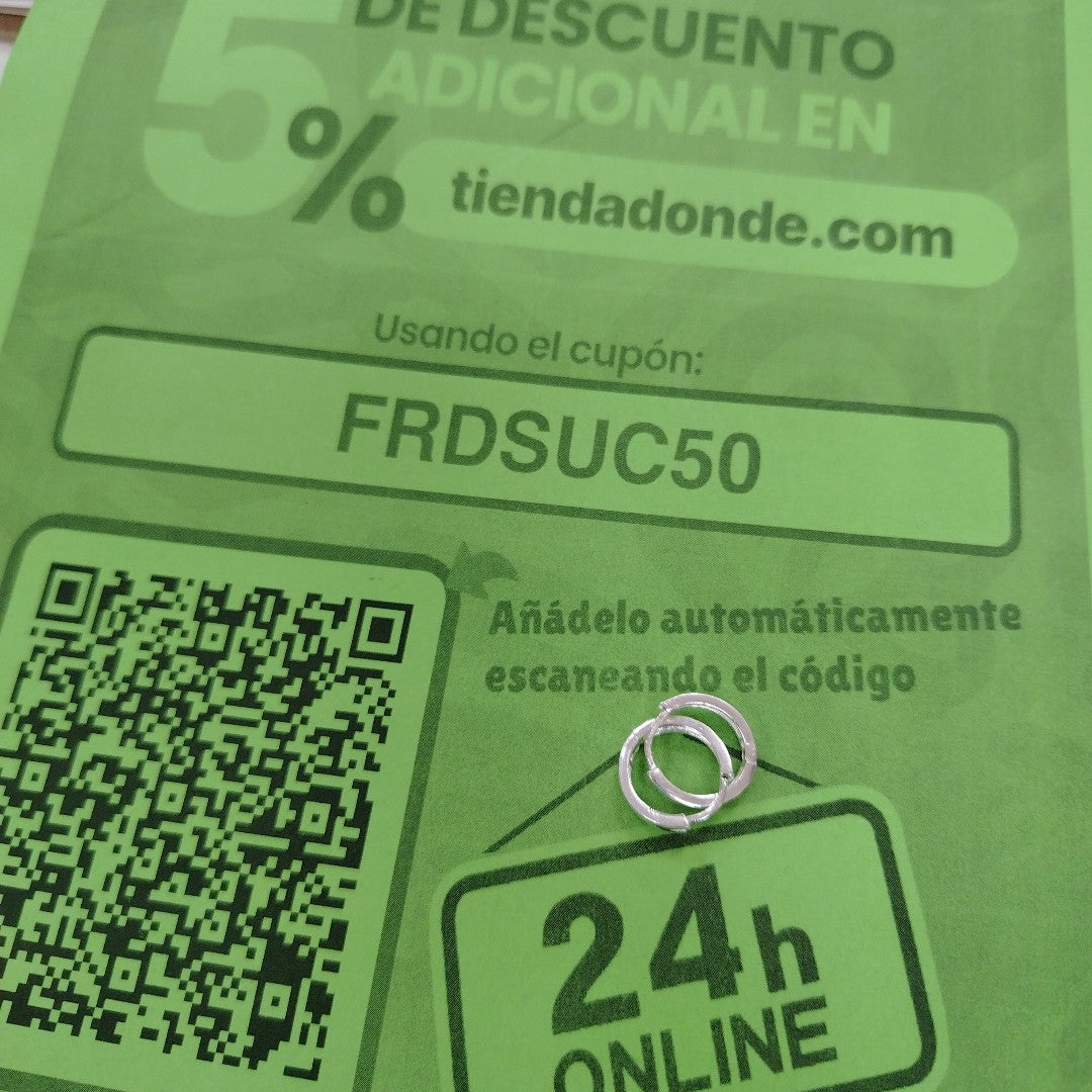ARRACADAS LABRADAS PLATA .925 3.2 GR (NUEVO)