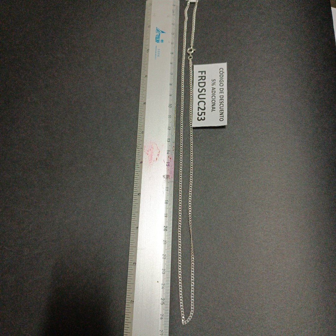 CADENA TEJIDO BARBADO PLATA .925 55 CM 5.3 GR (NUEVO)
