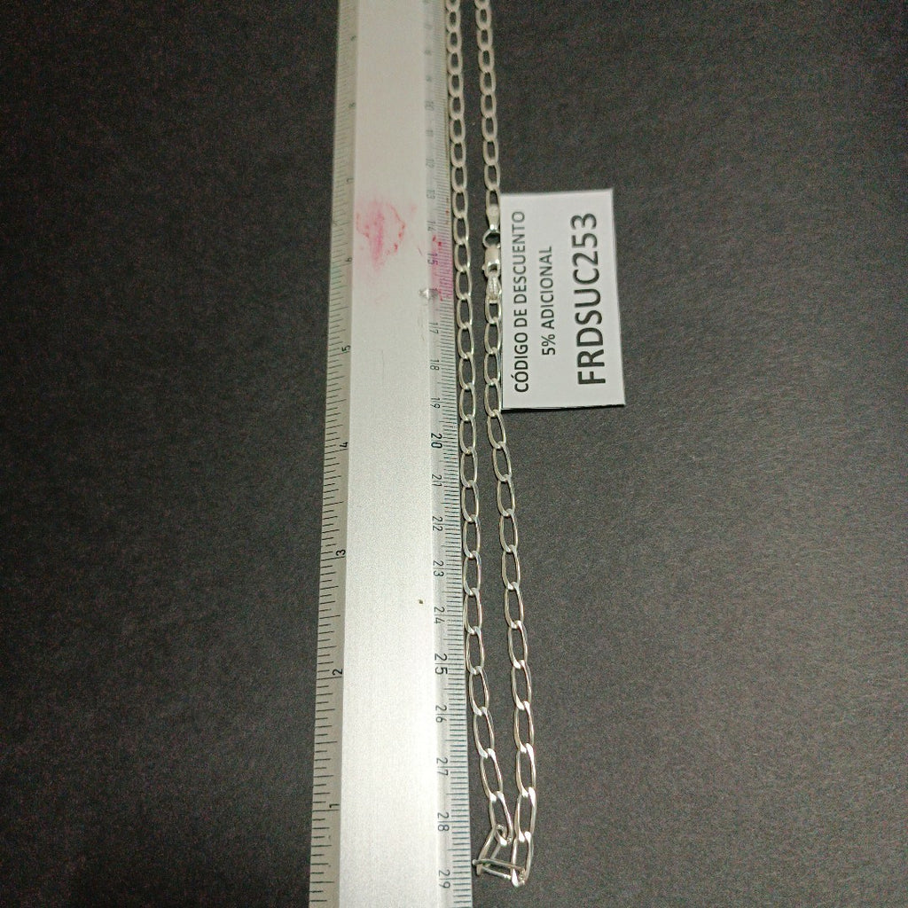 CADENA TEJIDO ESLABONES PLATA .925 60 CM 10.8 GR (NUEVO)
