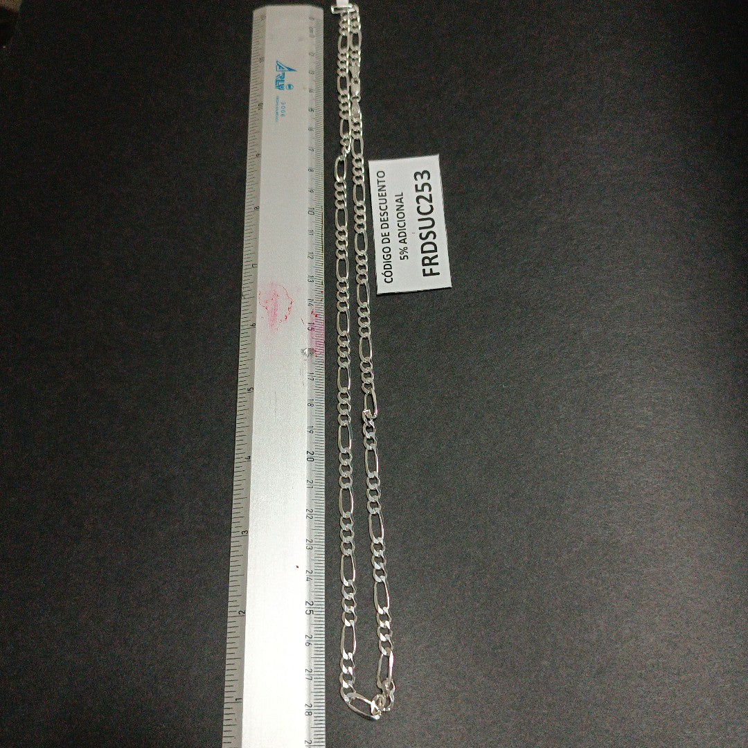 CADENA TEJIDO 3X1 PLATA .925 60 CM 17.4 GR (NUEVO)