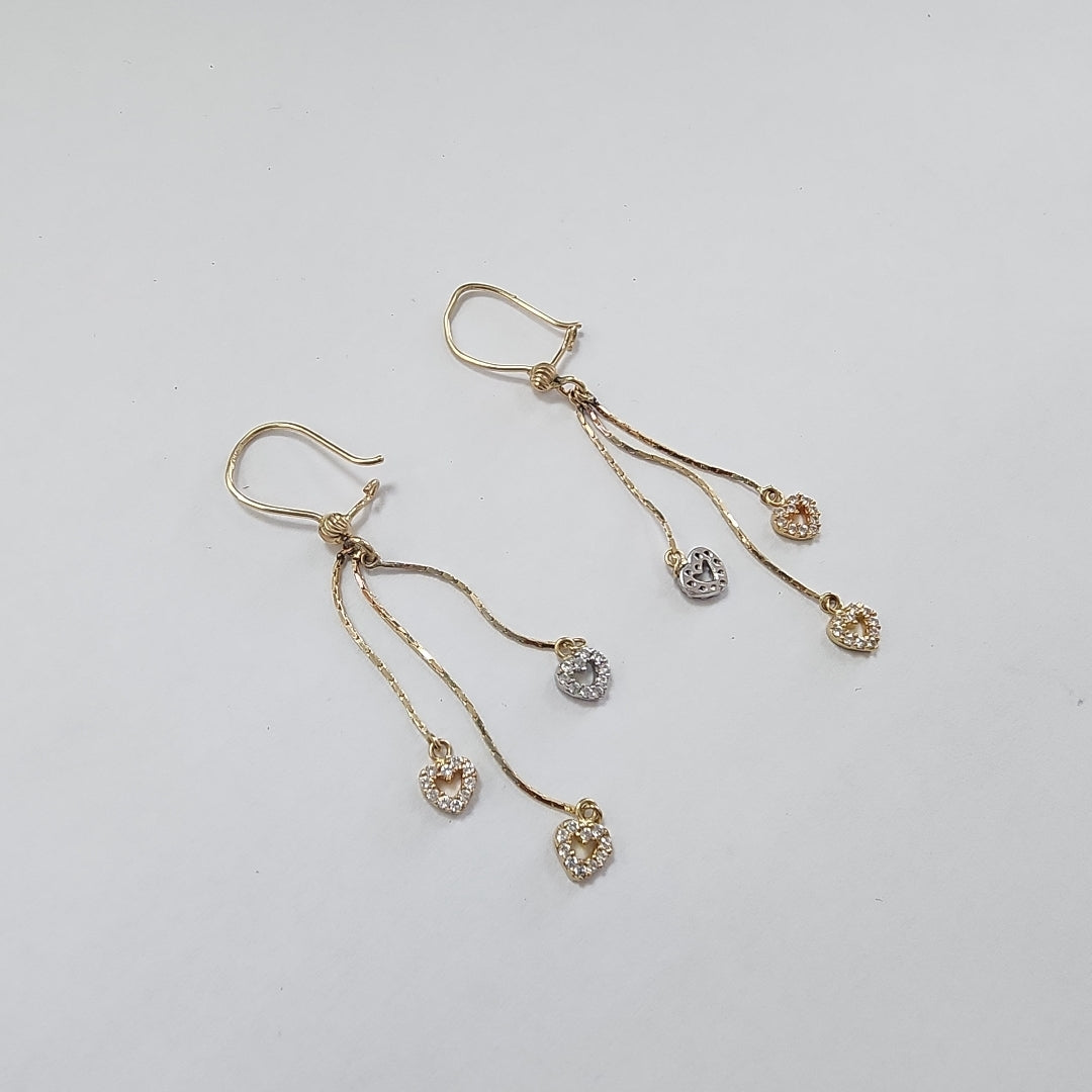 ARETES PAR ORO 14 K 2.2 GRMS (SEMINUEVO)