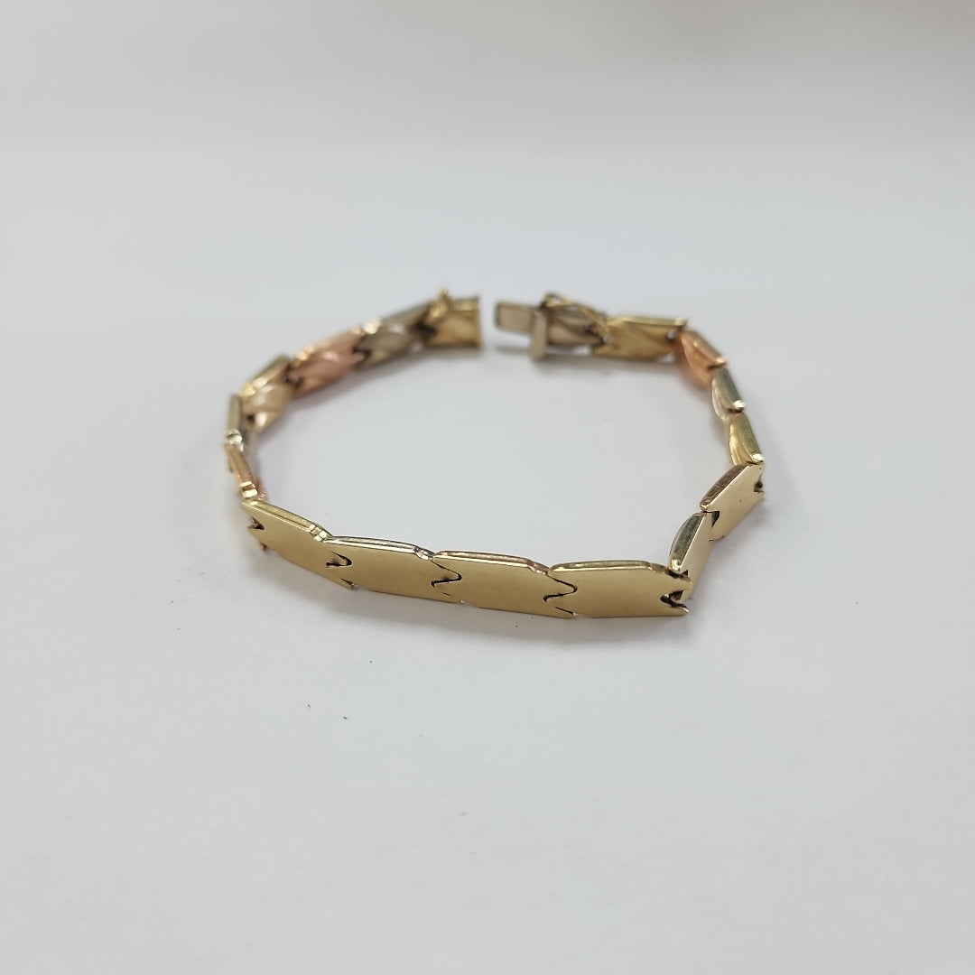 PULSERA ORO, ORO COMBINADO 14 K 9.9 GRMS (SEMINUEVO)