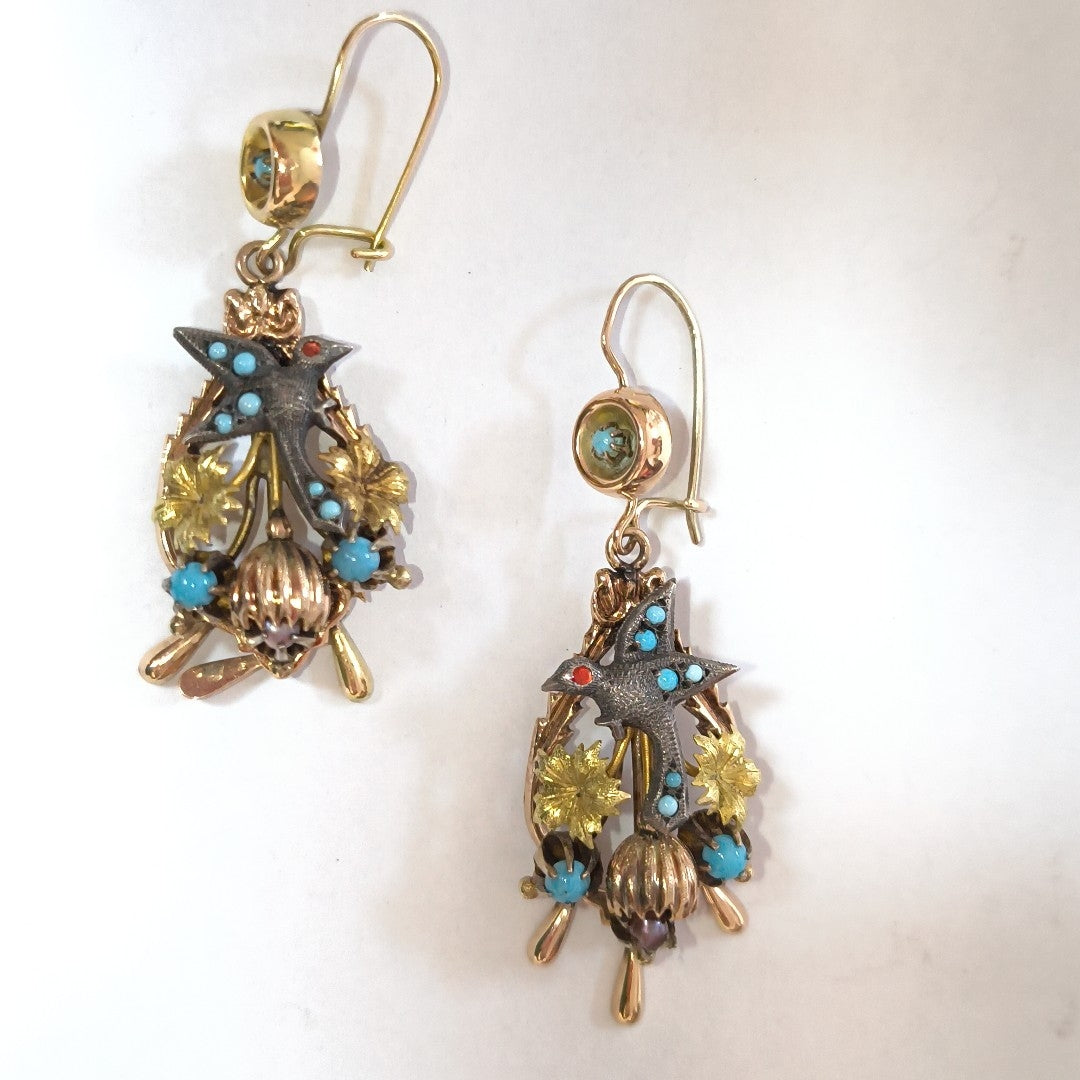 ARETES PAR ORO 8 K 11.6 GRMS (SEMINUEVO)