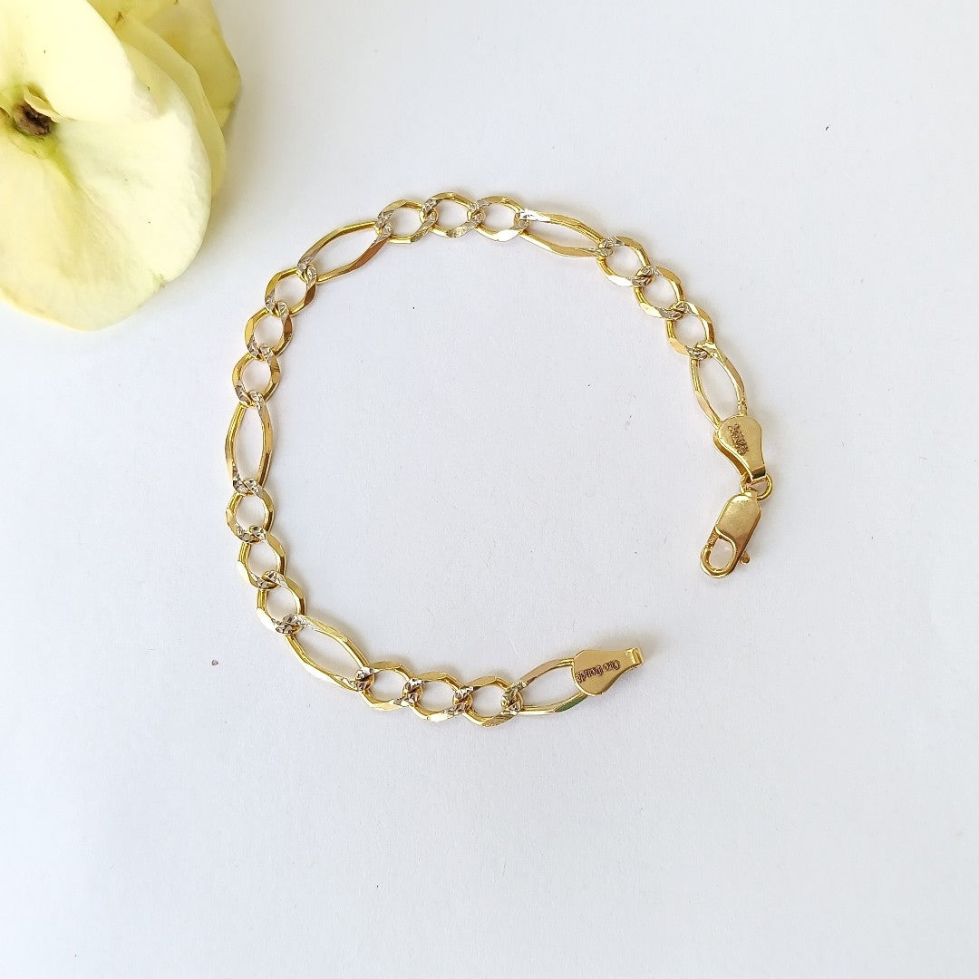PULSERAS TEJIDO 3X1 ORO 14K 18 CM 5.9 GR (NUEVO)