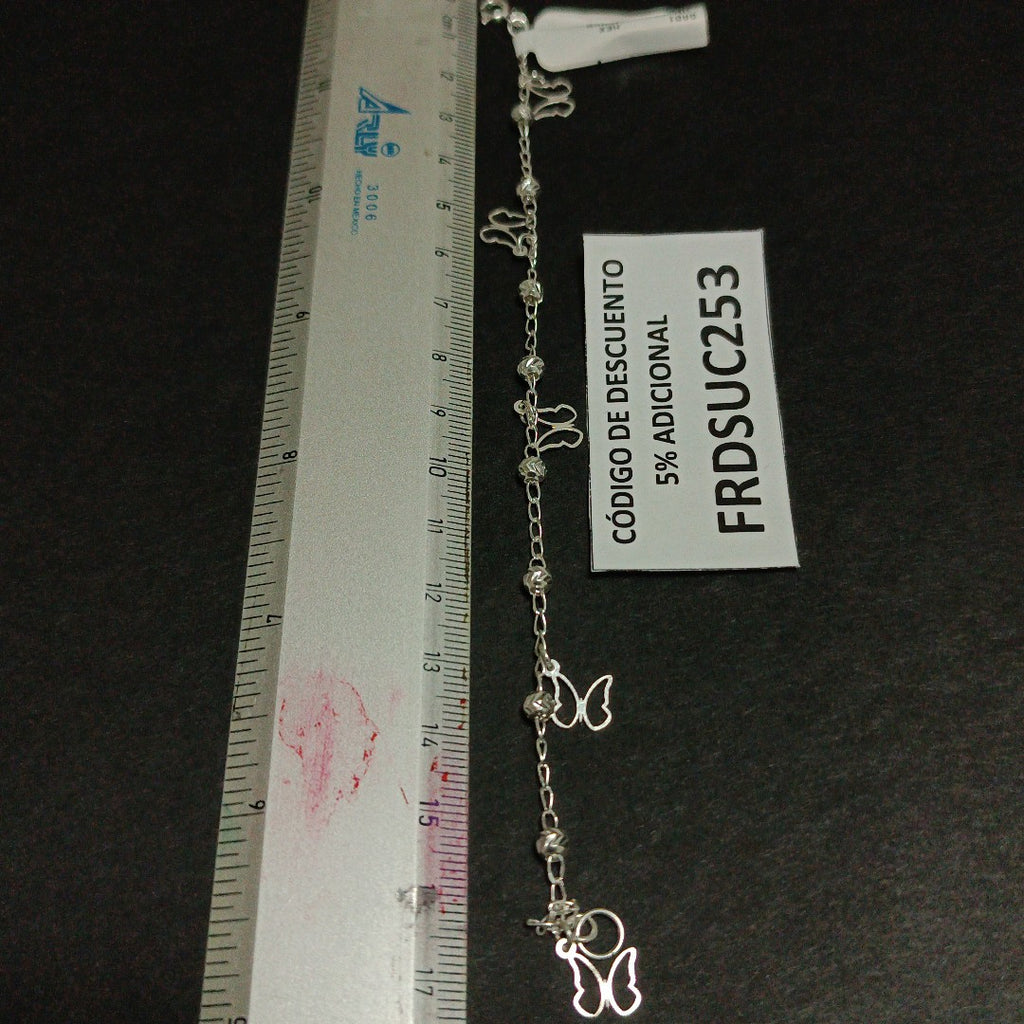 PULSERA TEJIDO ESPECIAL PLATA .925 18 CM 2.8 GR (NUEVO)