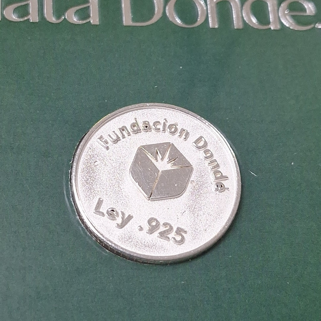 MEDALLA CONMEMORATIVA FRD FÚTBOL MOTIVO ÁGUILA PLATA .925 8.9 GR (NUEVO)