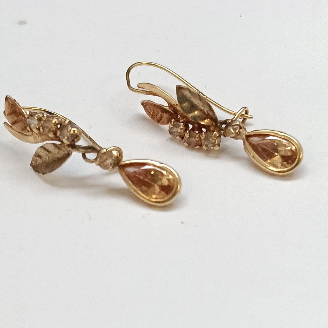 ARETES PAR ORO COMBINADO 14 K 1,90 GRMS (SEMINUEVO)