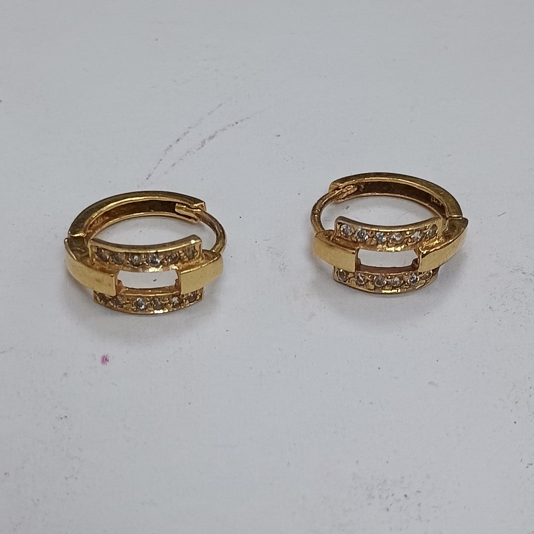ARRACADAS PAR ORO 14 K 2.3 GRMS (SEMINUEVO)
