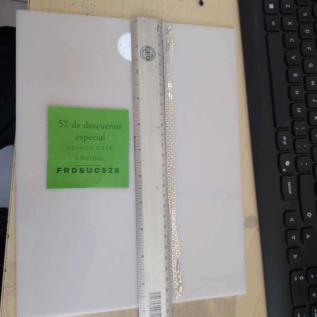 CADENA TEJIDO GUCHI PLATA .925 55 CM 12.4 GR (NUEVO)