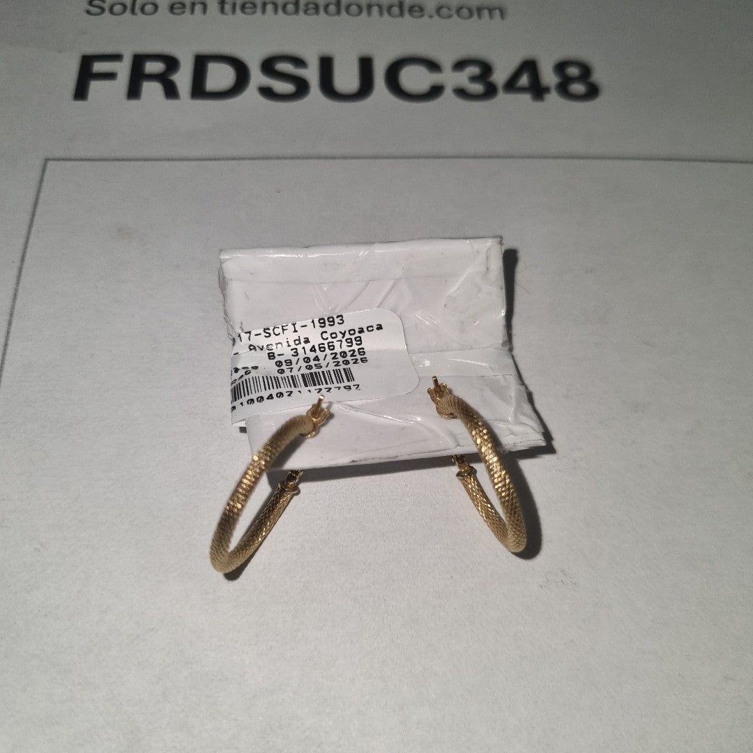 ARRACADAS PAR ORO 14 K 1.1 GRMS (SEMINUEVO)