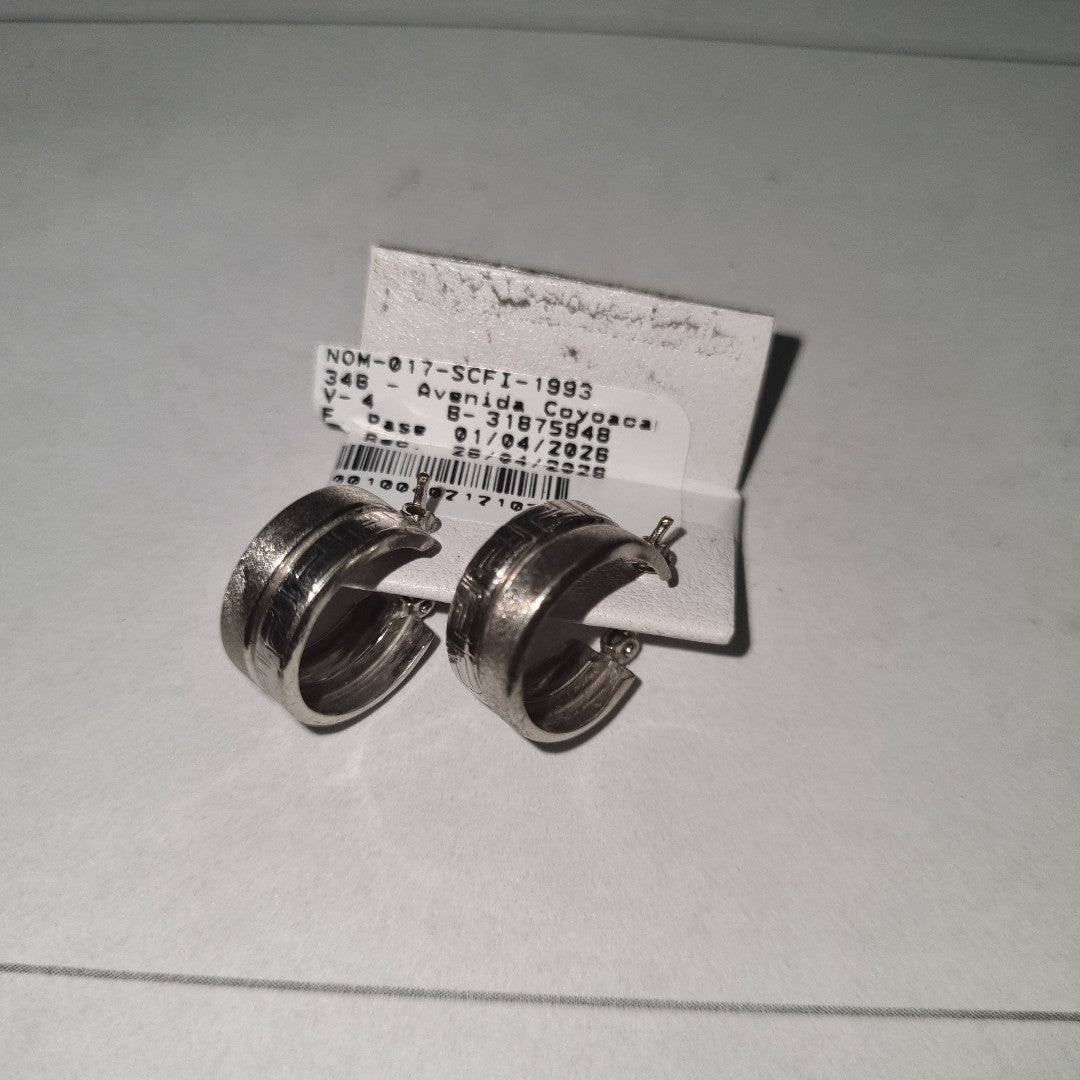 ARRACADAS PAR ORO BLANCO 14 K 2,90 GRMS (SEMINUEVO)