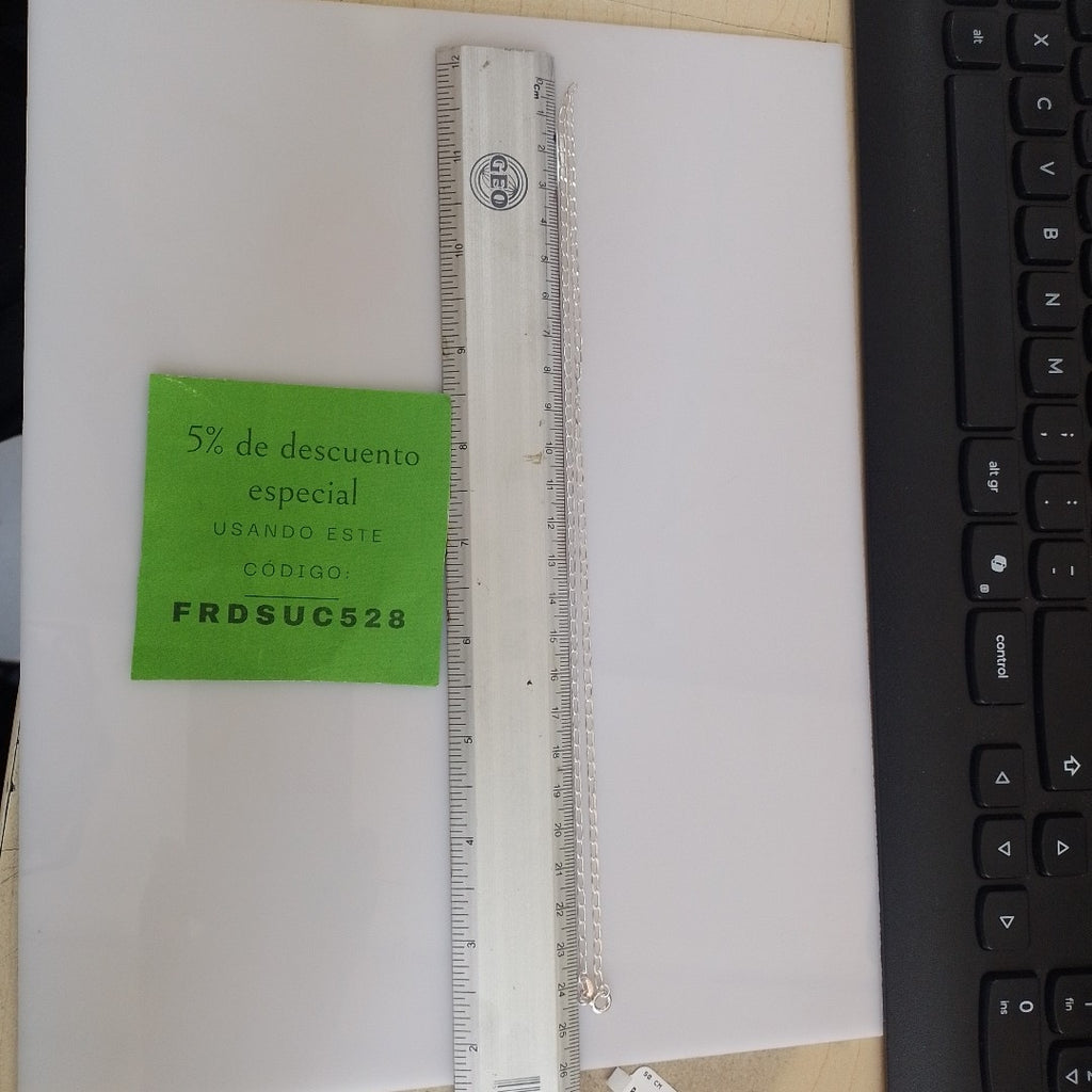 CADENA TEJIDO ESLABONES PLATA .925 50 CM 2.6 GR (NUEVO)