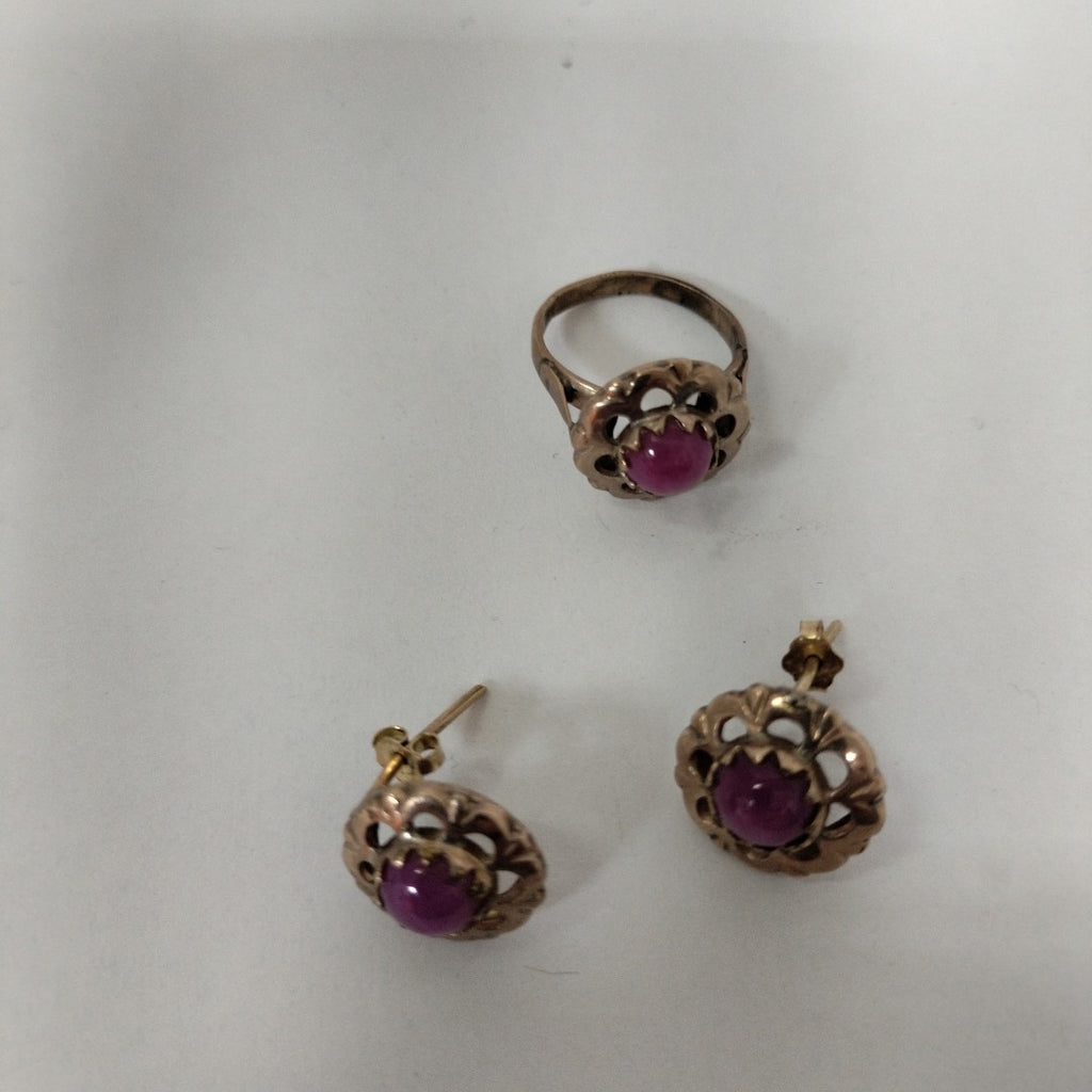 ANILLITO, ARETES PAR ORO 8 K 6.7 GRMS (SEMINUEVO)