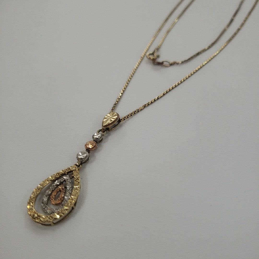 DIJE, GARGANTILLA ORO 14 K 4.4 GRMS (SEMINUEVO)