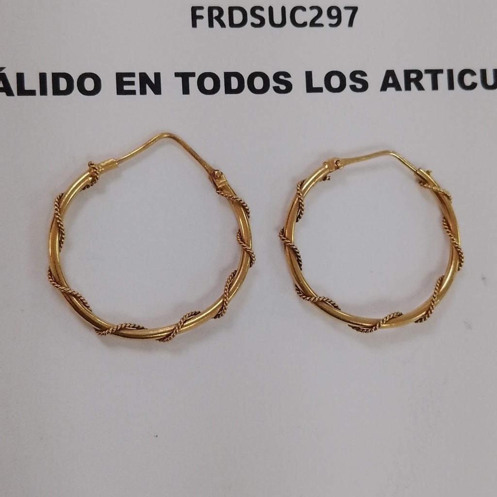 ARRACADAS PAR ORO 14 K 3,40 GRMS (SEMINUEVO)