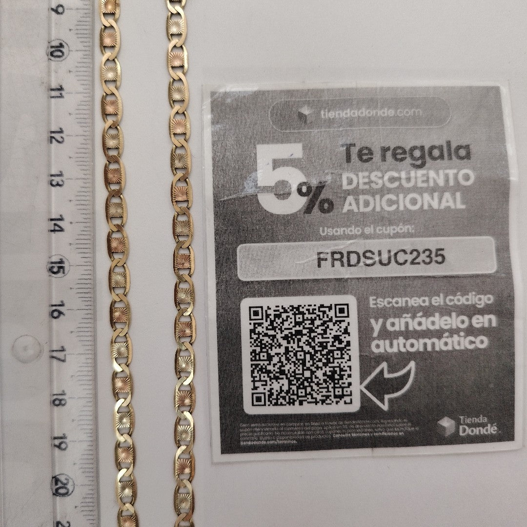 CADENA ORO, ORO COMBINADO 10 K 15.9 GRMS (SEMINUEVO)