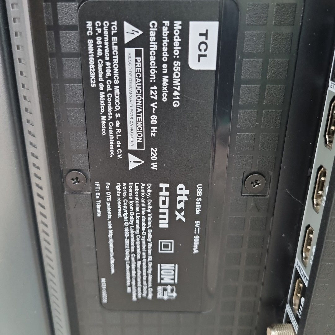 PANTALLA TCL 55QM741G (2024) 55" LED 4K (SEMINUEVO)