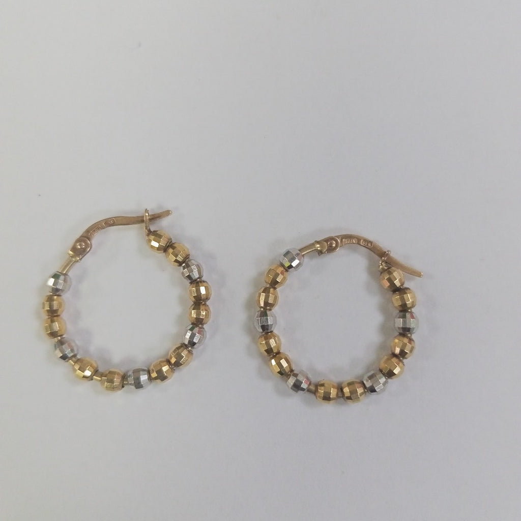 ARRACADAS PAR ORO COMBINADO 14 K 3,30 GRMS (SEMINUEVO)