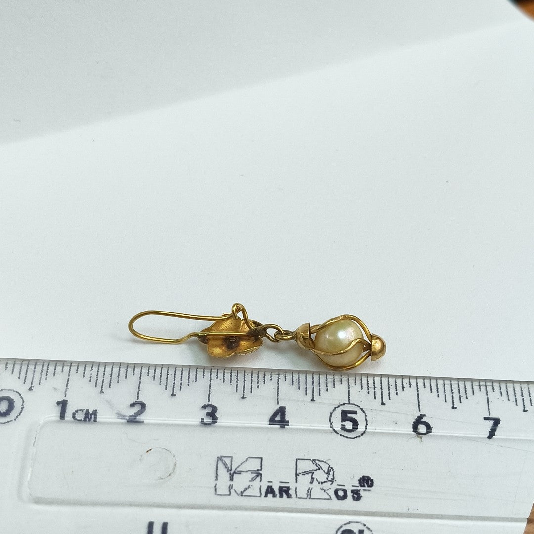 ARETES PAR ORO 14 K 3.9 GRMS (SEMINUEVO)